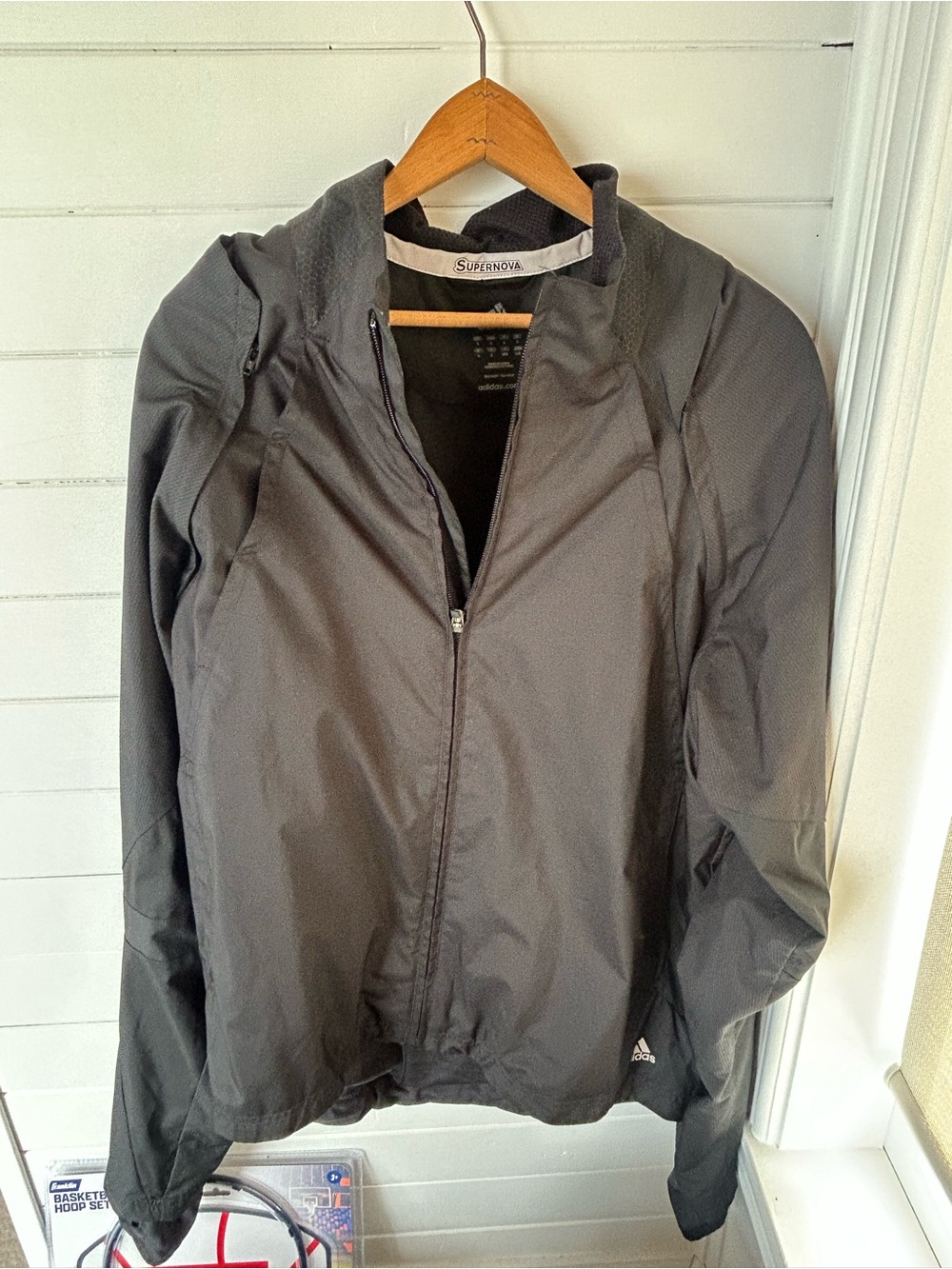 Adidas Supernova Women’s Running Jacket Black Size L Thumbholes Full Zip